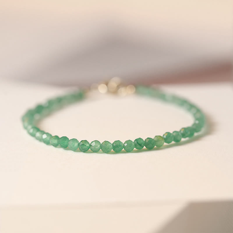Nimara Ritual 3mm Small Green Aventurine Ultra-Thin Beads Luck Bracelet