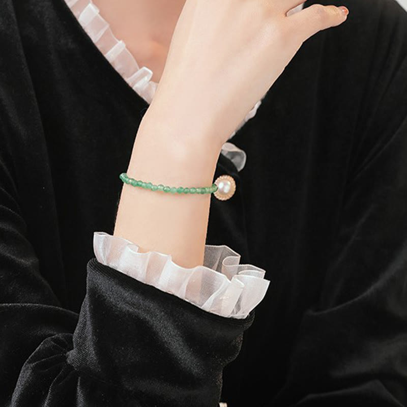 Nimara Ritual 3mm Small Green Aventurine Ultra-Thin Beads Luck Bracelet