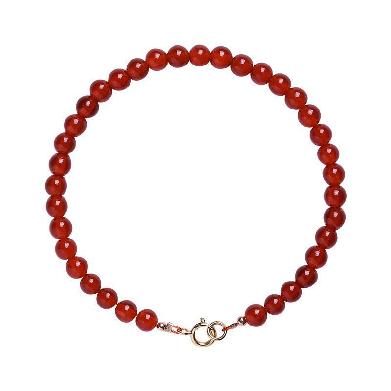 Nimara Ritual Small Red Agate Ultra-thin Beads Calm Bracelet