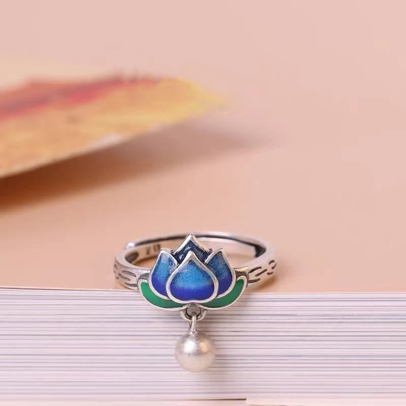 Nimara Ritual Lotus Flower Pattern Enlightenment Ring