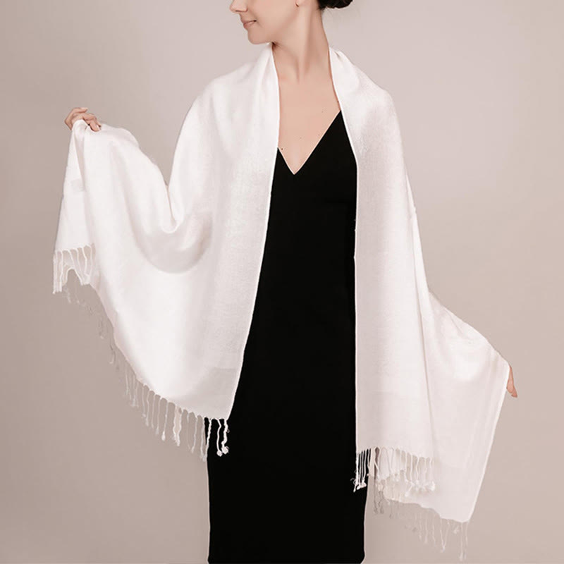 Nimara Ritual Tibetan Cashew Jacquard Tassels Shawl Spring Fall Winter Warm Cozy Scarf Wrap