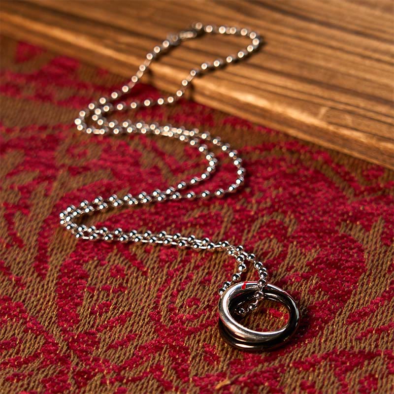 Nimara Ritual Copper Qiankun Hoop Big Dipper Luck Necklace Pendant