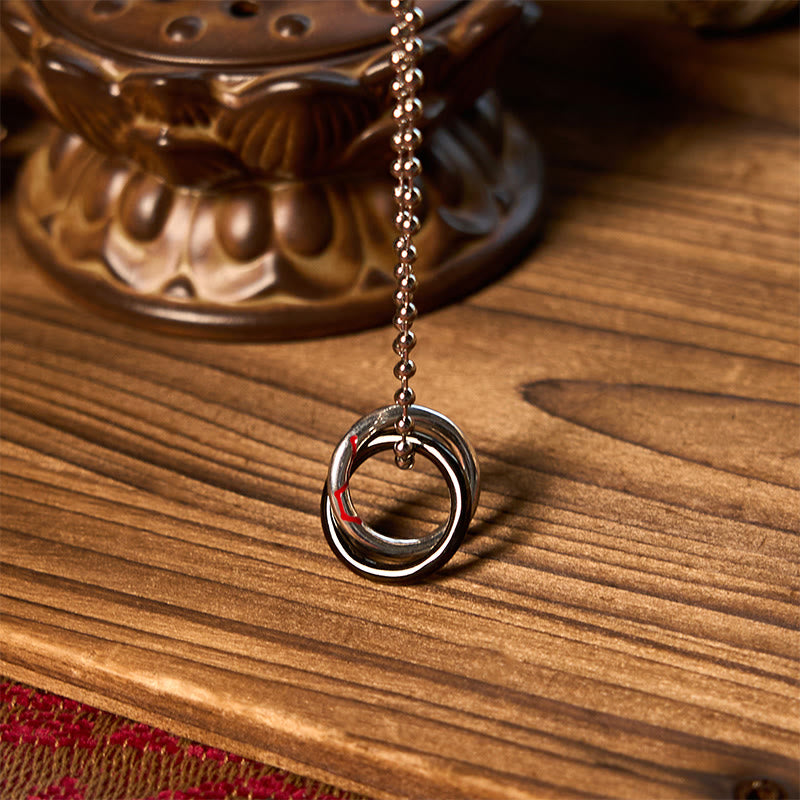 Nimara Ritual Copper Qiankun Hoop Big Dipper Luck Necklace Pendant
