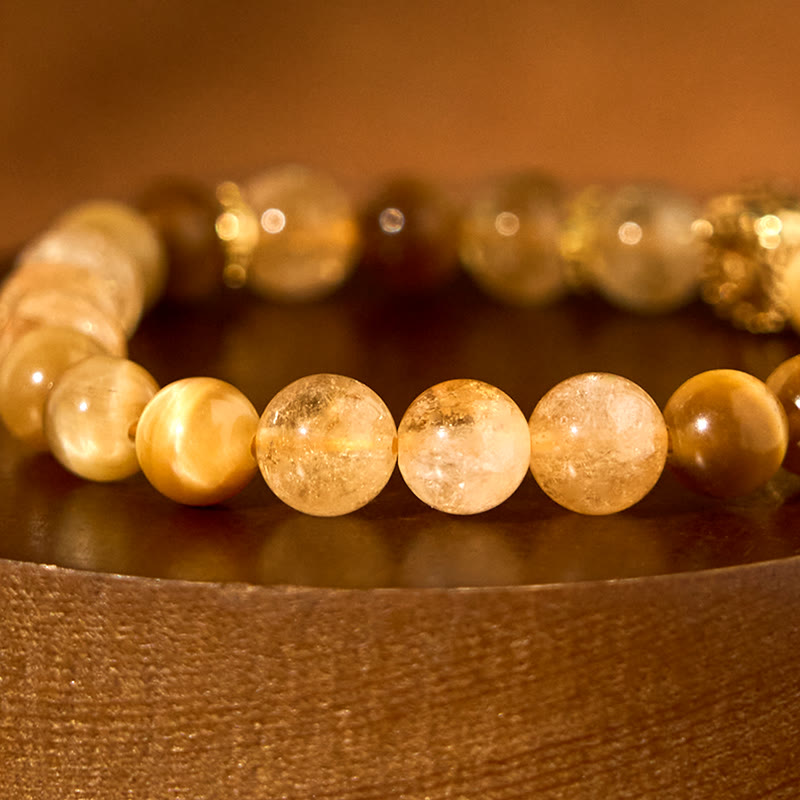 Nimara Ritual Citrine Tiger Eye Red Agate Generosity Bracelet