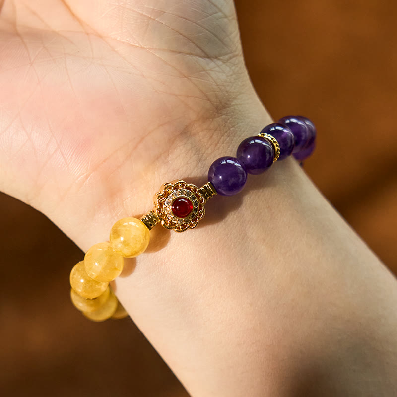 Nimara Ritual Citrine Amethyst Pleasure Bracelet
