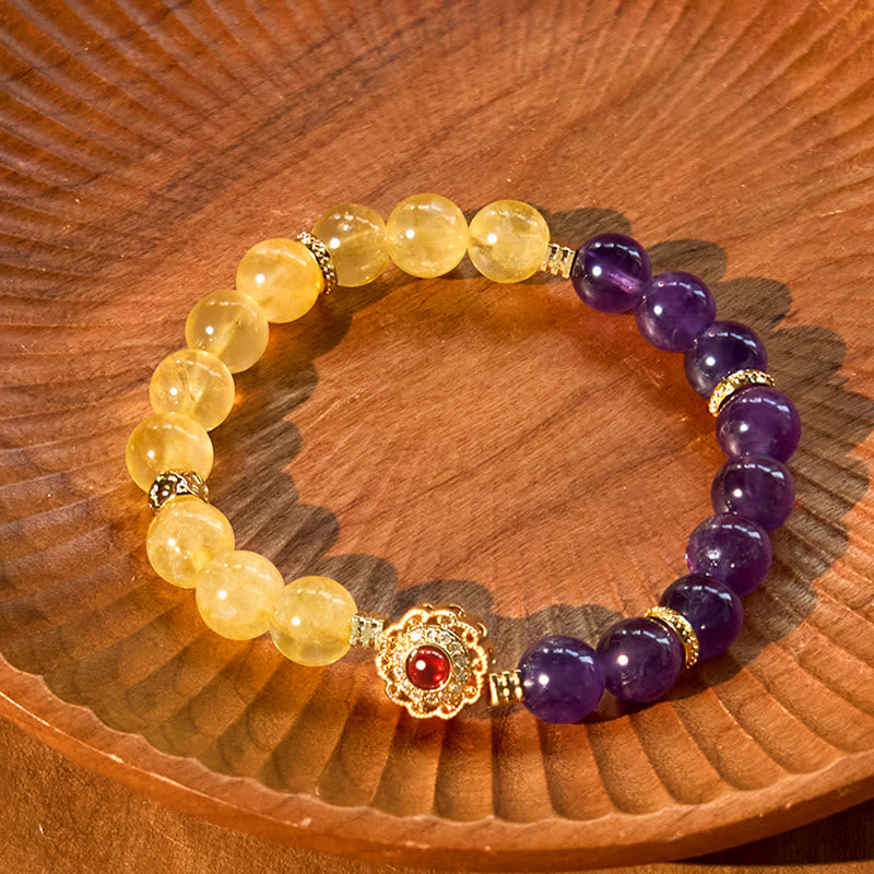 Nimara Ritual Citrine Amethyst Pleasure Bracelet