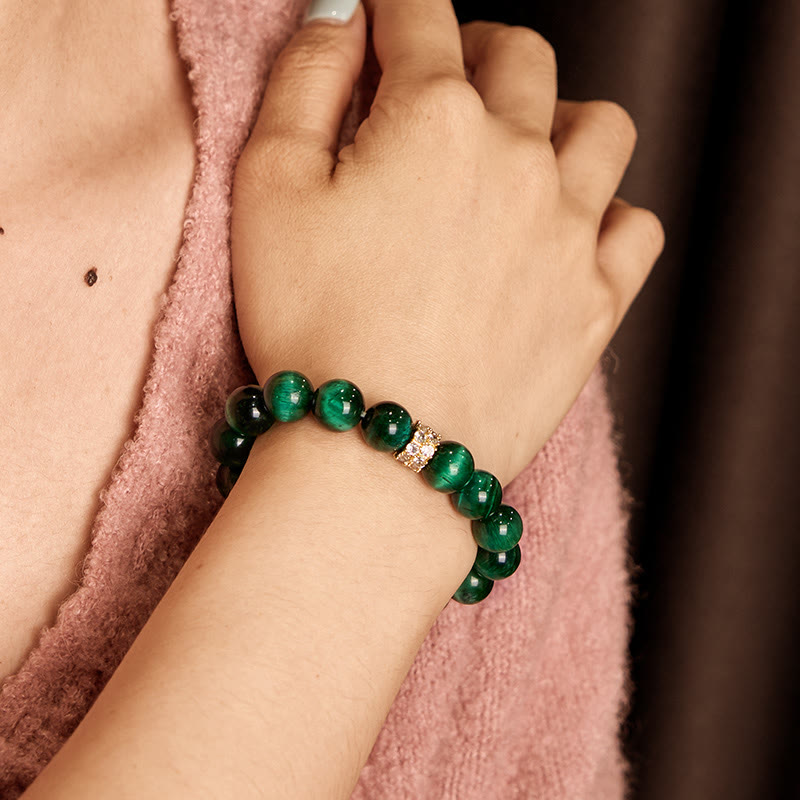 Nimara Ritual Green Tiger Eye Positive Bracelet