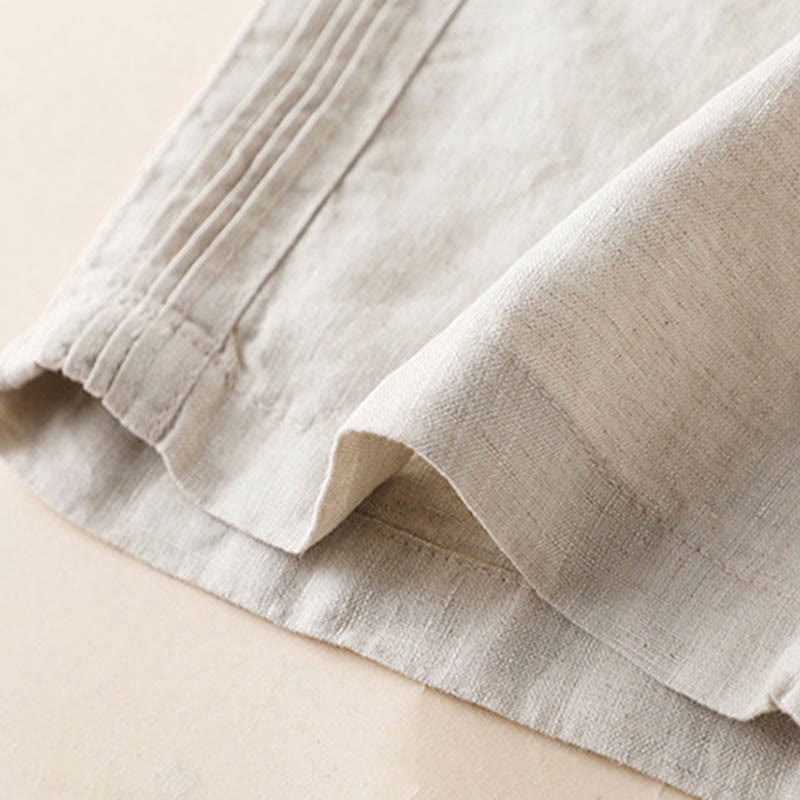 Nimara Ritual Casual Plain Color Side Pleats Rayon Women's Wide Leg Pants With Pockets