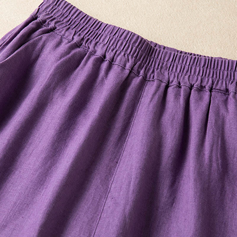 Nimara Ritual Casual Solid Color Women's Wide Leg Pants With Pockets