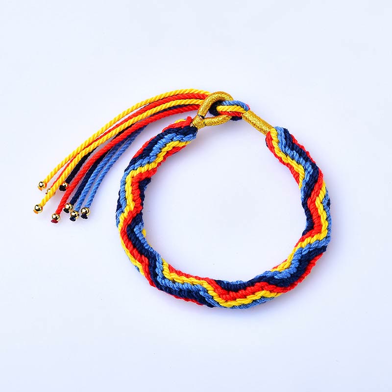Nimara Ritual Tibetan Hand-woven Colored Rope Luck Bracelet