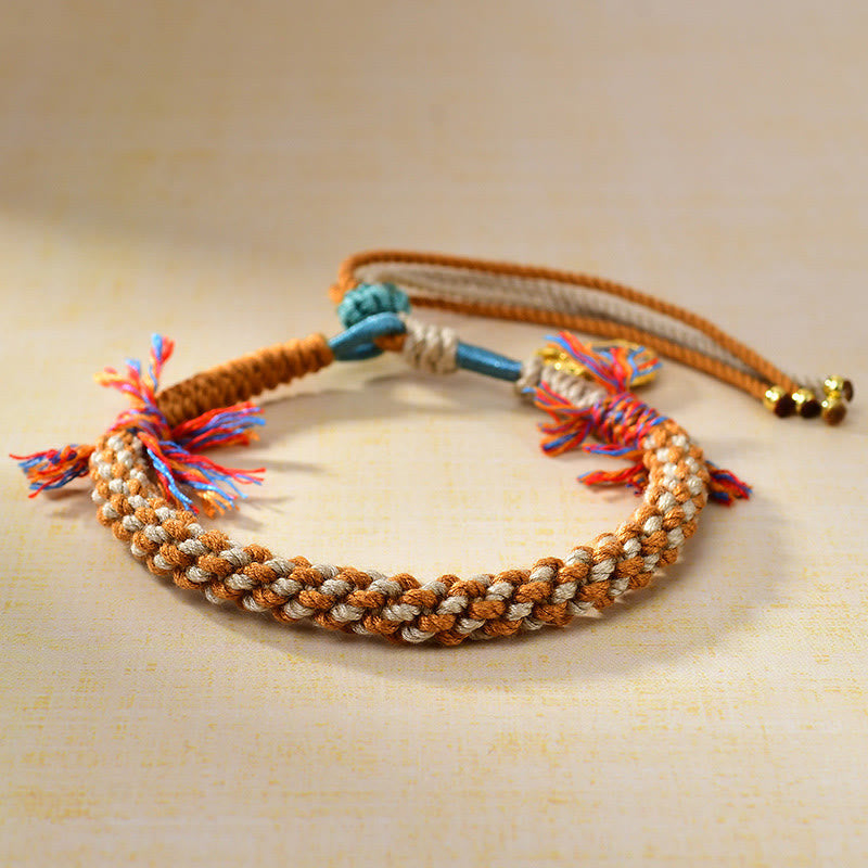Nimara Ritual Tibetan Colored Rope Zakiram Goddess Of Wealth Adjustable Protection Bracelet