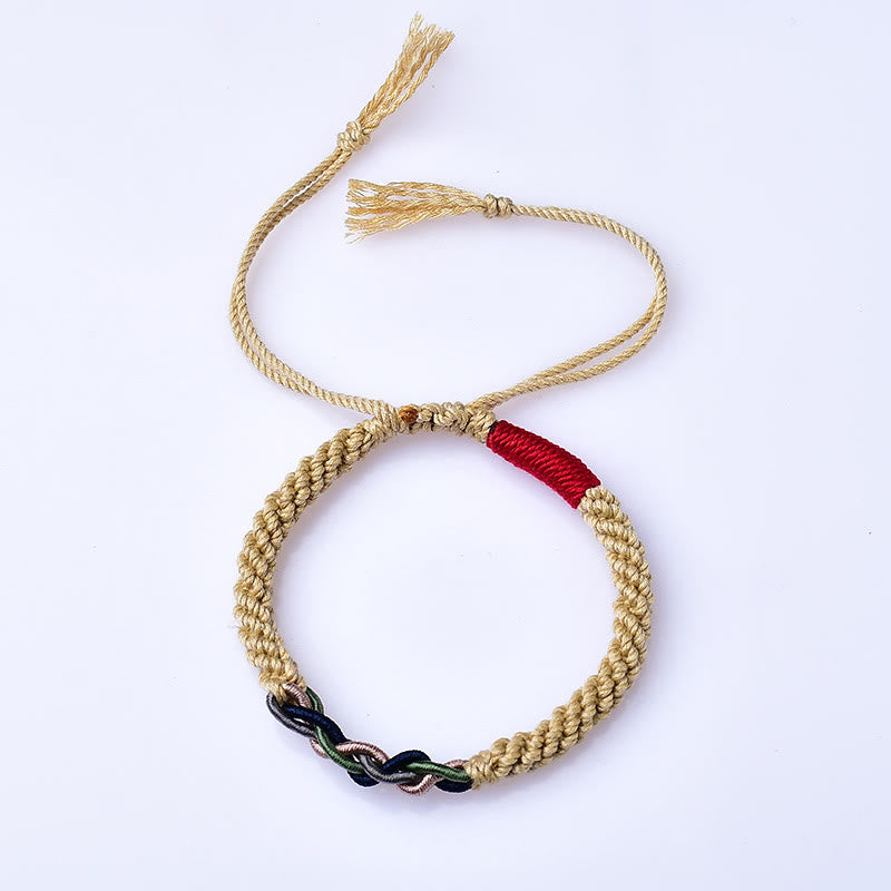 Nimara Ritual Tibetan Hand-rubbed Cotton Rope Luck Bracelet