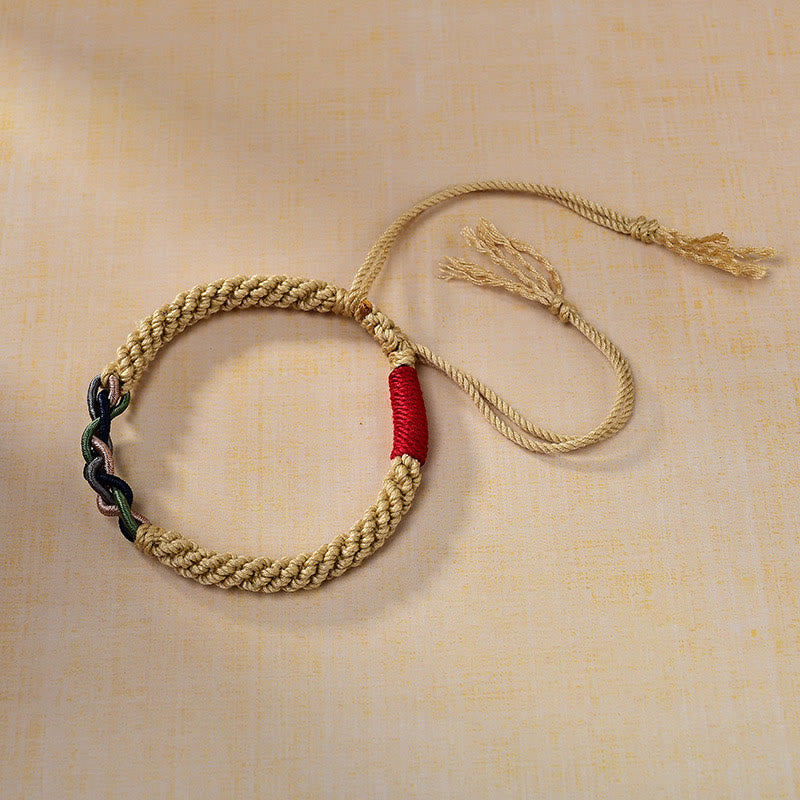 Nimara Ritual Tibetan Hand-rubbed Cotton Rope Luck Bracelet