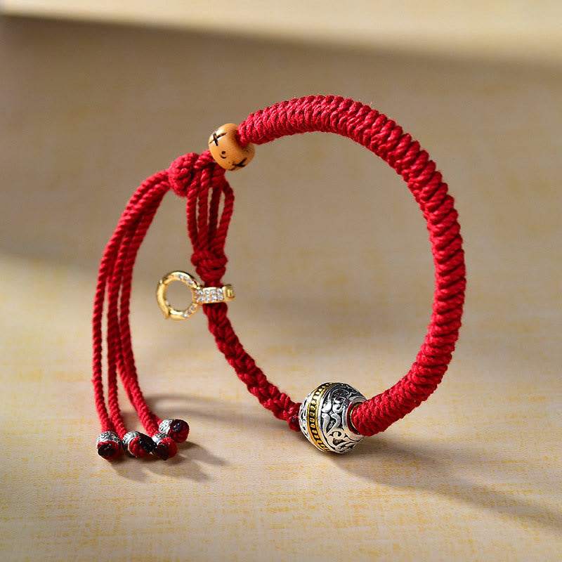 Nimara Ritual Tibetan Red Rope Diamond Knot Luck Braided Bracelet