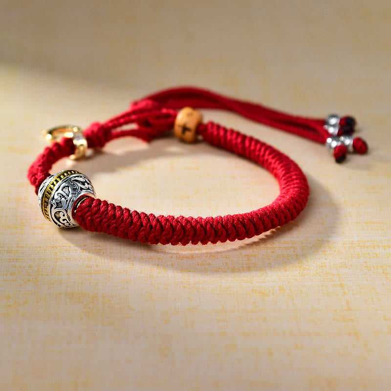 Nimara Ritual Tibetan Red Rope Diamond Knot Luck Braided Bracelet