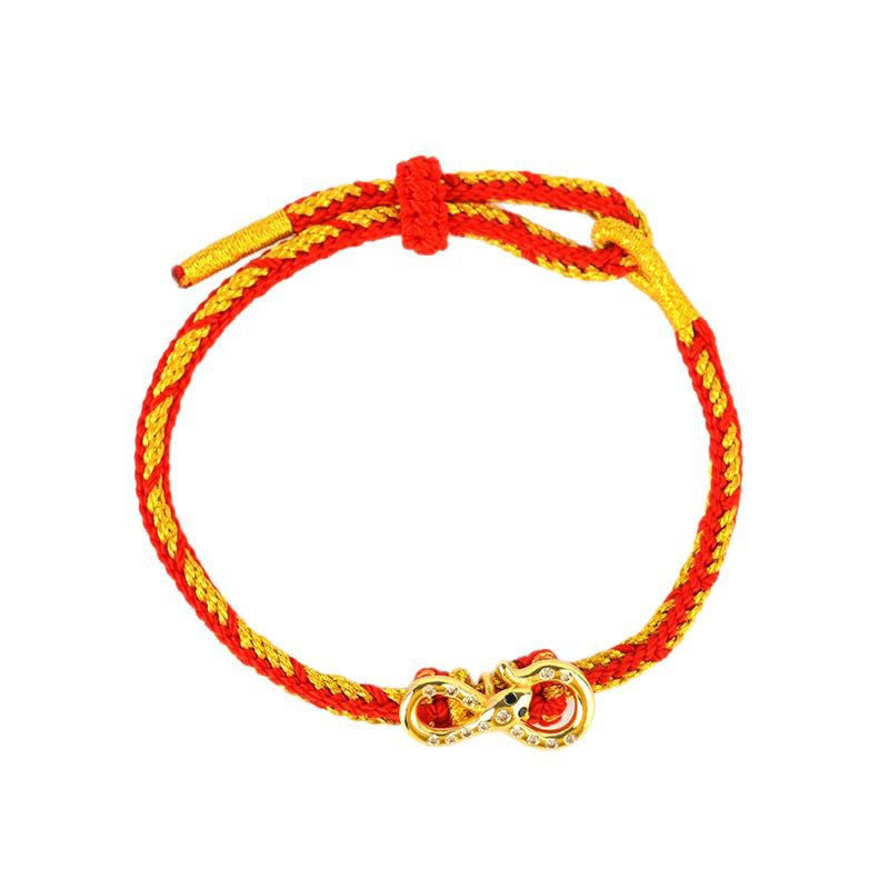 Nimara Ritual Red String Mobius Strip Year Of The Snake Luck Braided Bracelet
