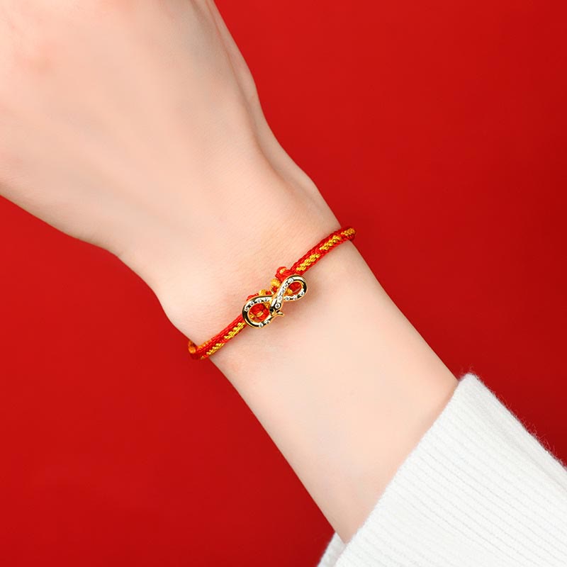 Nimara Ritual Red String Mobius Strip Year Of The Snake Luck Braided Bracelet