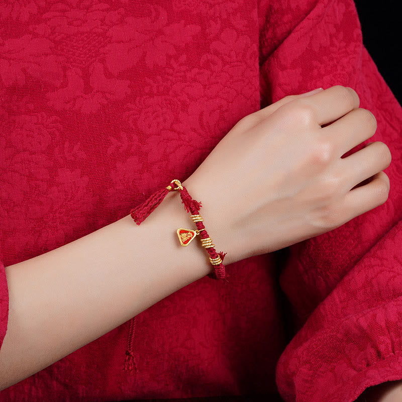 Nimara Ritual Tibetan String Zakiram Goddess Of Wealth Flower Tassel Protection Bracelet