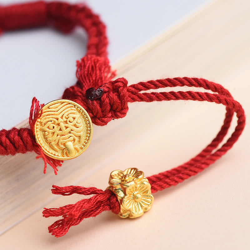 Nimara Ritual Tibetan String Zakiram Goddess Of Wealth Flower Tassel Protection Bracelet