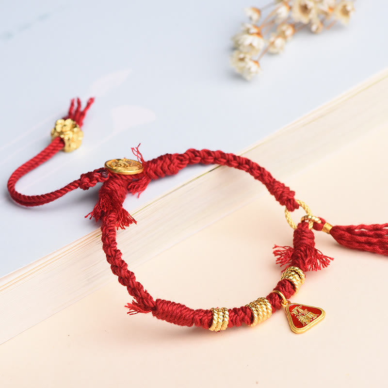 Nimara Ritual Tibetan String Zakiram Goddess Of Wealth Flower Tassel Protection Bracelet