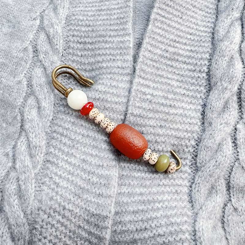 Nimara Ritual Bodhi Seed Agate Calm Harmony Brooch