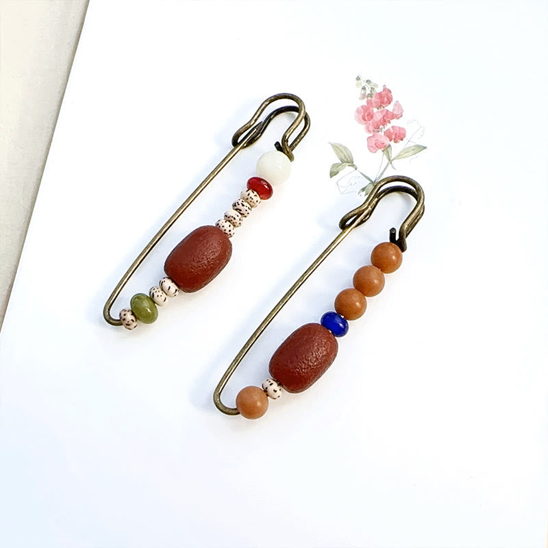 Nimara Ritual Bodhi Seed Agate Calm Harmony Brooch
