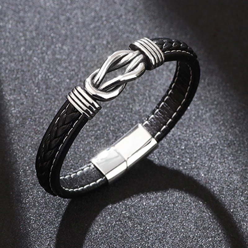 Nimara Ritual Fashion Titanium Steel Leather Strengthen Bracelet