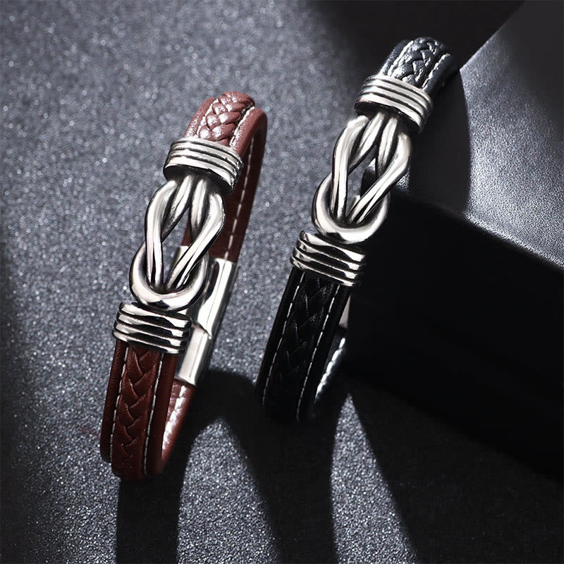 Nimara Ritual Fashion Titanium Steel Leather Strengthen Bracelet
