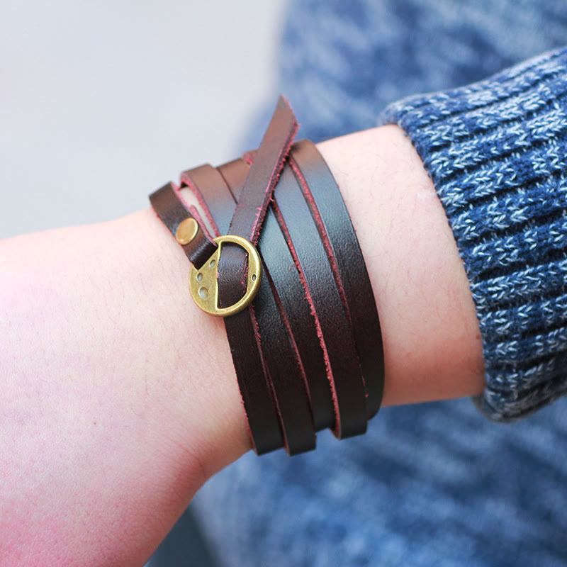 Nimara Ritual Vintage Multi-layer Leather Buckle Confidence Bracelet