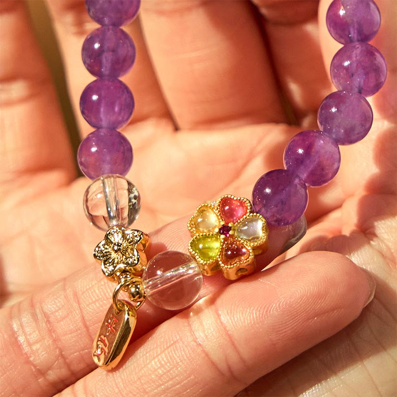 Nimara Ritual "All the best for Calm and Wisdom" Amethyst Safe Bracelet Includes Gift Message Card
