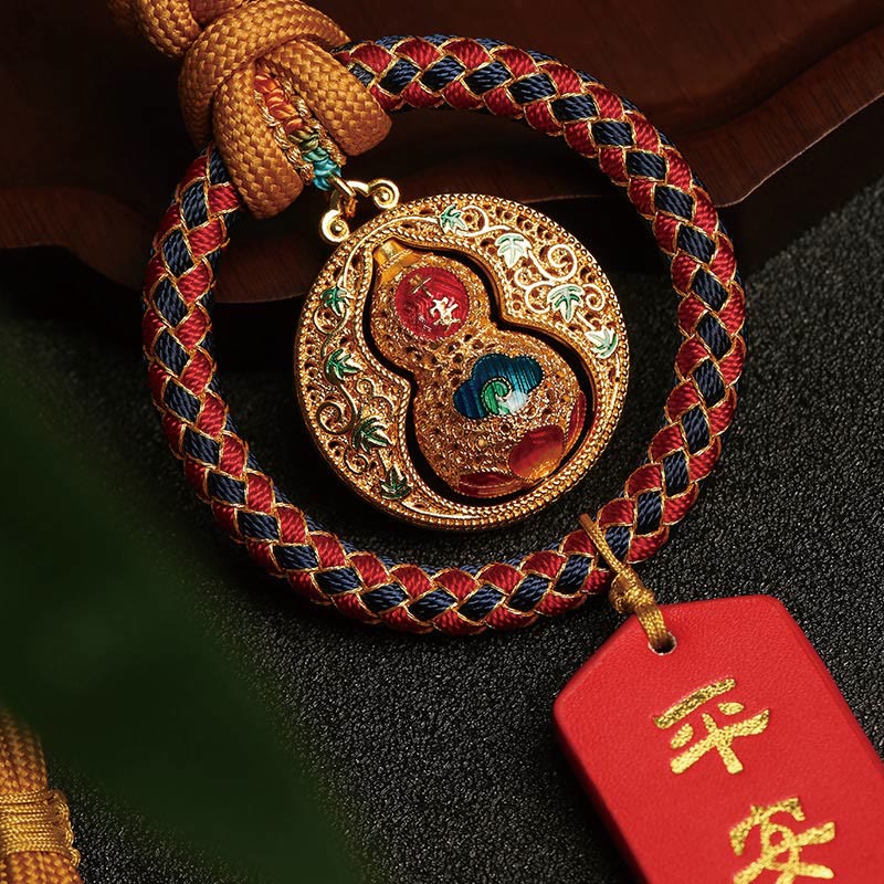 Nimara Ritual Gourd Fu Character Safe And Well Fortune Car Hanging Decoration