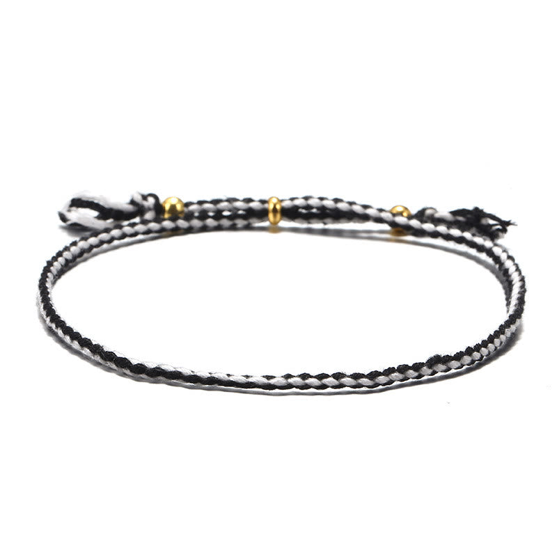 Nimara Ritual Handmade Colorful Rope Braided Tassel Adjustable Harmony Bracelet