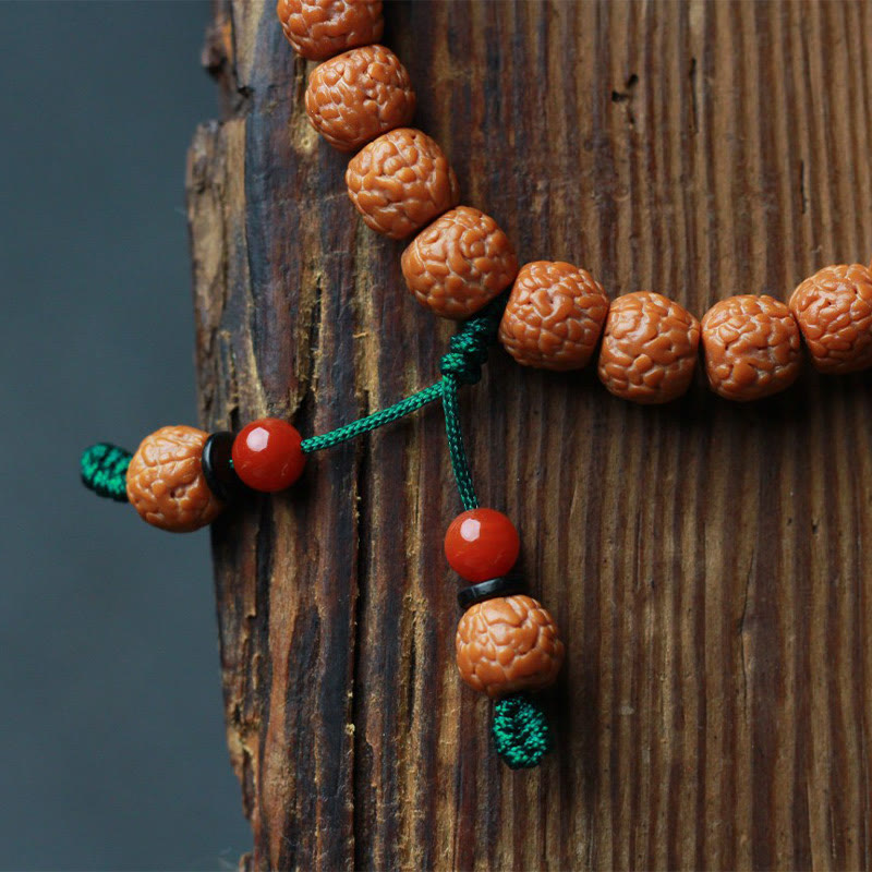 Nimara Ritual Tibetan Rudraksha Bodhi Seed Agate Wealth Bracelet