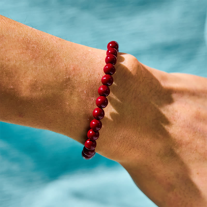 Nimara Ritual Natural Cinnabar Beads Pixiu Blessing Bracelet