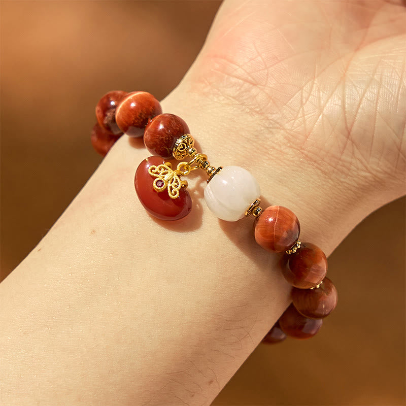 Nimara Ritual Natural Red Tiger Eye Pumpkin Calm Bracelet