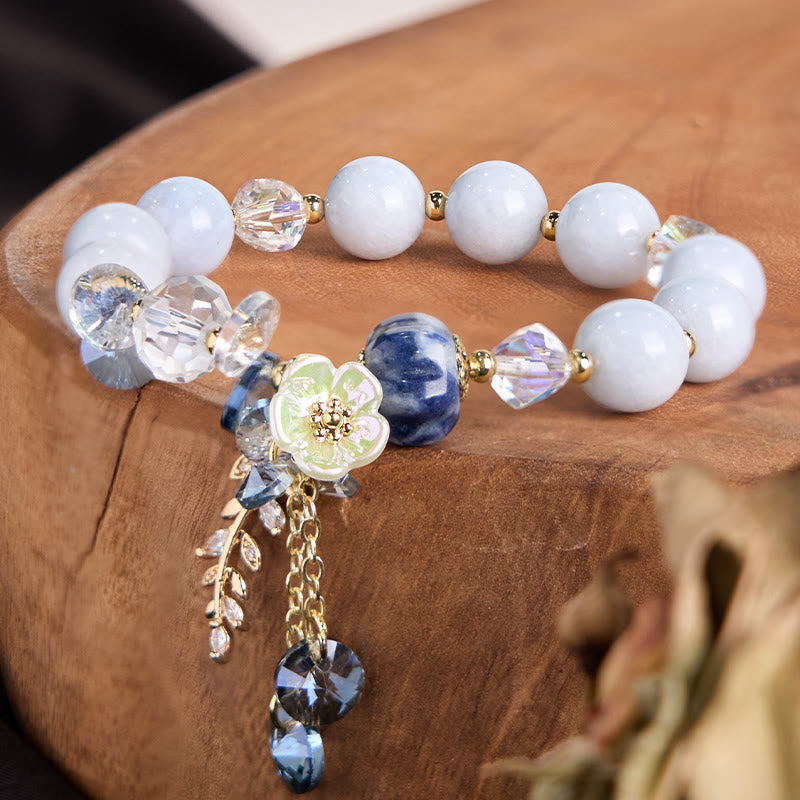 Nimara Ritual Blue Crystal Amethyst Sun Stone Green Aventurine Healing Bracelet