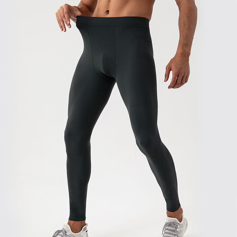 Nimara Ritual Plain High Waist Elastic Breathable Sports Men's Leggings Pants