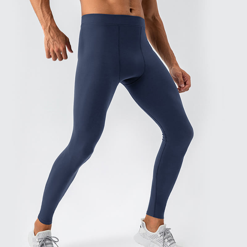 Nimara Ritual Plain High Waist Elastic Breathable Sports Men's Leggings Pants