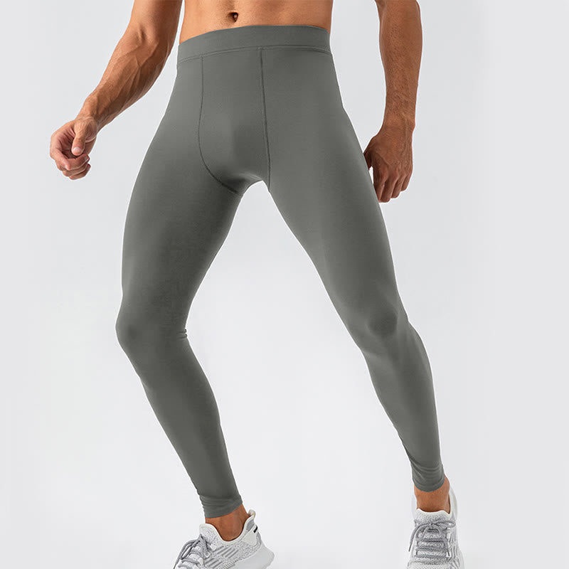 Nimara Ritual Plain High Waist Elastic Breathable Sports Men's Leggings Pants