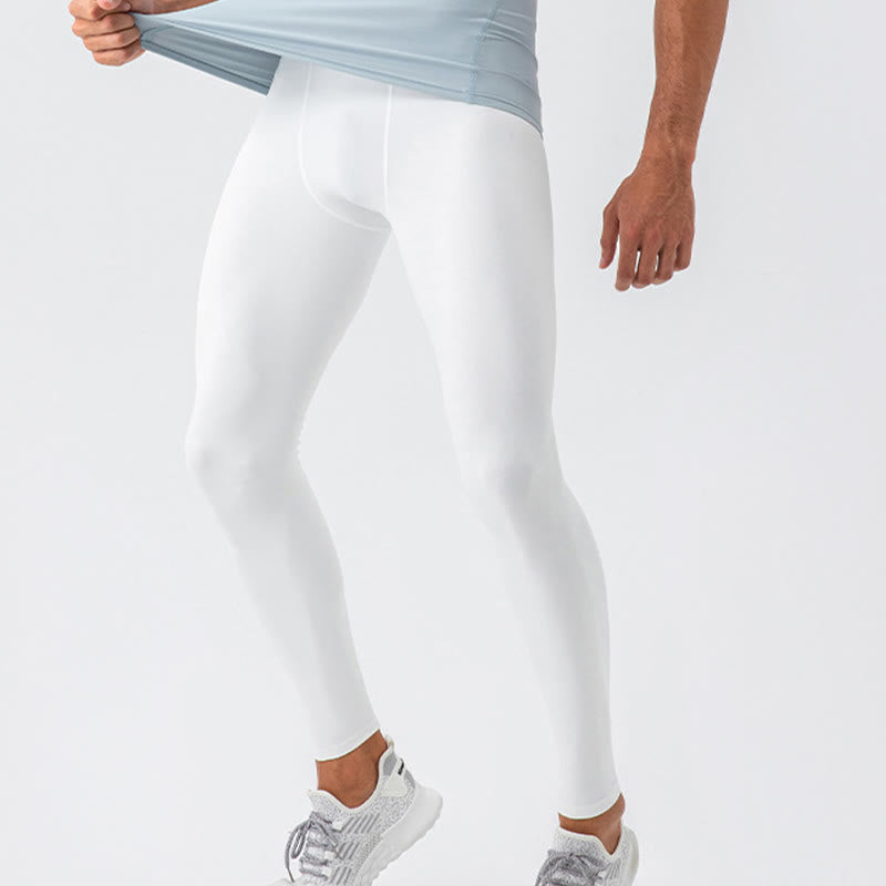Nimara Ritual Plain High Waist Elastic Breathable Sports Men's Leggings Pants