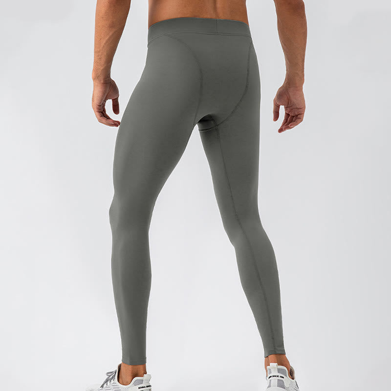 Nimara Ritual Plain High Waist Elastic Breathable Sports Men's Leggings Pants