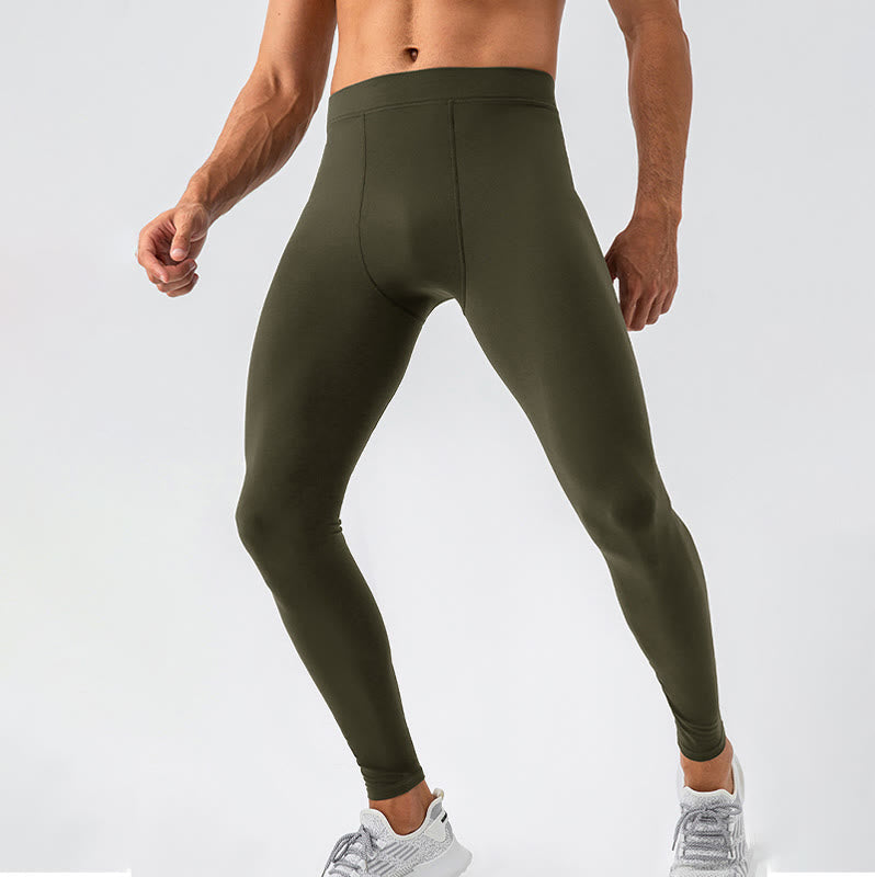 Nimara Ritual Plain High Waist Elastic Breathable Sports Men's Leggings Pants