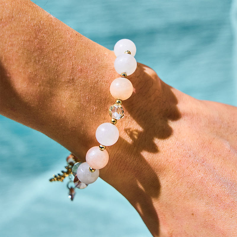 Nimara Ritual Blue Crystal Amethyst Sun Stone Green Aventurine Healing Bracelet