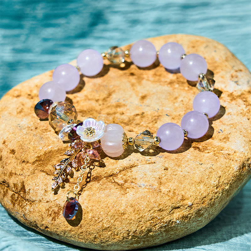 Nimara Ritual Blue Crystal Amethyst Sun Stone Green Aventurine Healing Bracelet