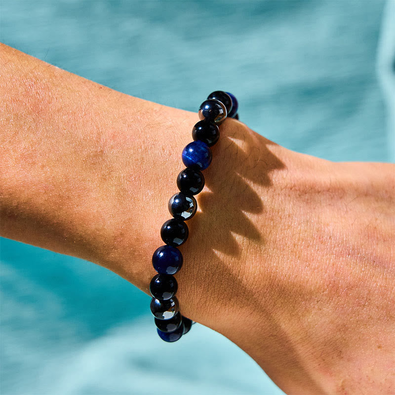 Nimara Ritual Natural Tiger's Eye Obsidian Hematite Positive Powerful Bracelet