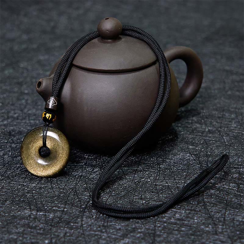 Nimara Ritual "All the best for Luck and Confidence" Obsidian Necklace Includes Gift Message Card