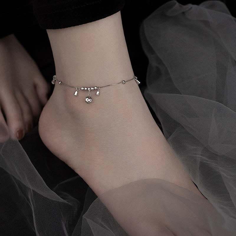 Nimara Ritual 925 Sterling Silver Antiquity Bell Protection Anklet