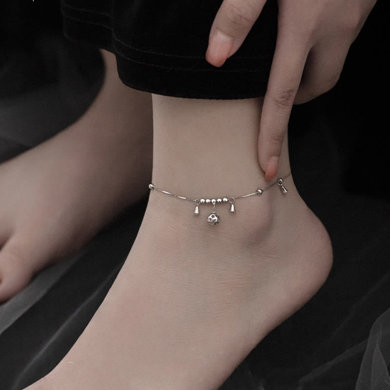 Nimara Ritual 925 Sterling Silver Antiquity Bell Protection Anklet