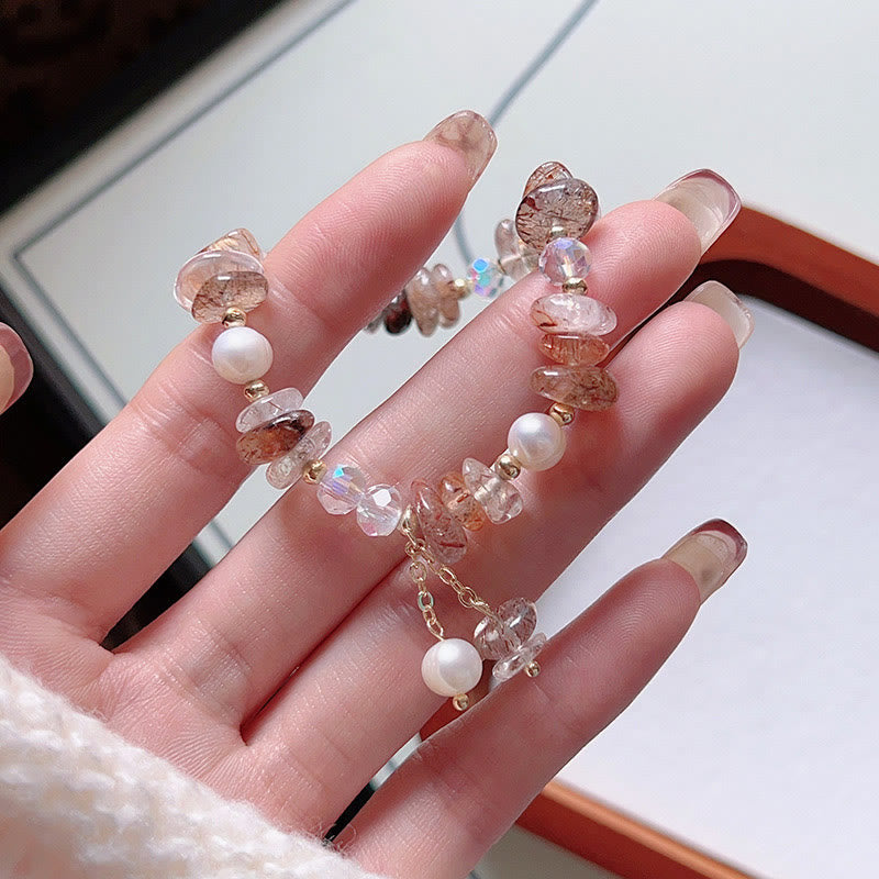 Nimara Ritual Natural Super Seven Crystal Irregular Small Pieces Positive Bracelet