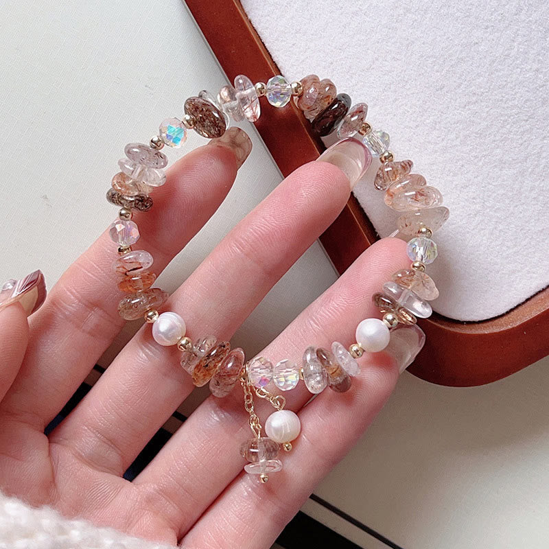 Nimara Ritual Natural Super Seven Crystal Irregular Small Pieces Positive Bracelet